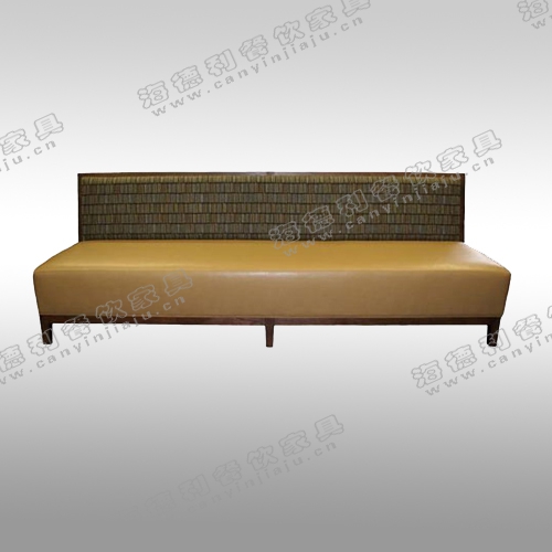 火锅店三人简约沙发 实木框架卡座沙发 皮制休闲卡座沙发