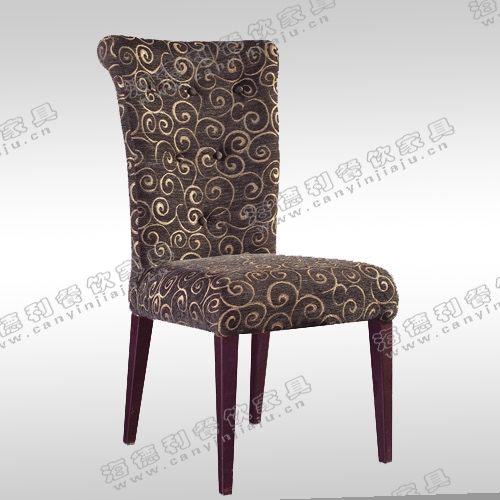 实木餐椅时尚简约高档出口黑色水曲柳麻布餐椅子酒店餐厅