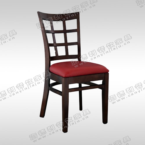 高背餐椅 时尚酒店欧式火锅店实木椅子 咖啡休闲现代简约椅子