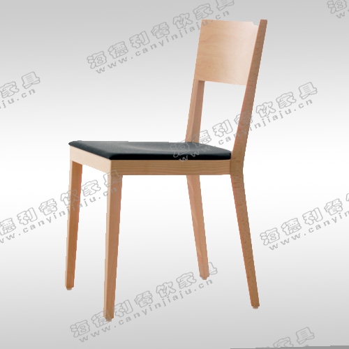 北欧宜家椅 实木餐椅 水曲柳开放漆胡桃木酒店椅咖啡围椅简约时尚火锅椅
