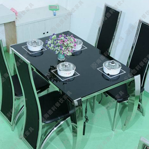 大理石火锅桌椅 汉釜宫韩式烧烤桌椅 电磁炉桌椅深圳厂家定做