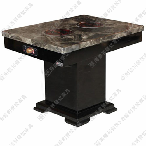电磁炉火锅餐桌 户外快餐桌椅电磁炉火锅桌串串火锅桌小火锅一人一锅