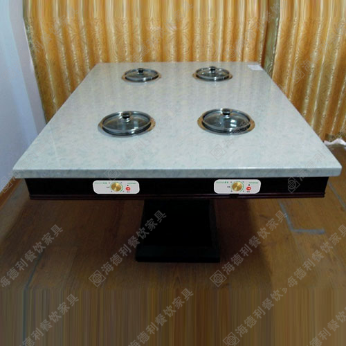 火锅餐桌电磁炉火锅桌大理石厂家定制 电磁炉火锅桌多少钱一张
