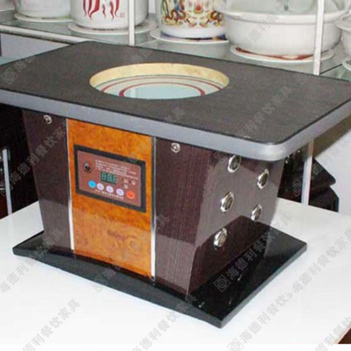 深圳火锅桌厂家直销 大理石火锅桌 燃气