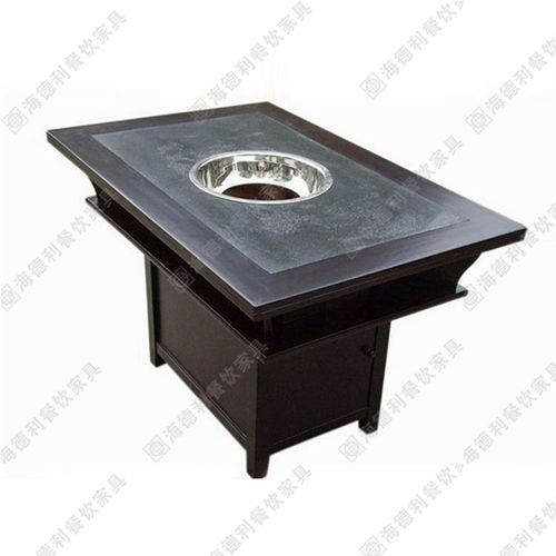 广东深圳火锅桌椅电磁炉火锅桌 人造大