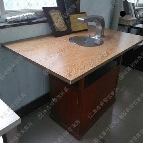 新款加厚型火锅桌 电磁炉防火板无烟火锅桌