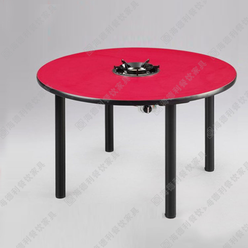 煤燃气灶火锅桌子 火锅店餐台桌椅组合 小黑牛火锅桌定制