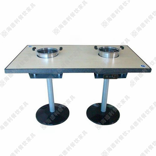 电磁炉火锅桌椅 韩式铸铁火锅桌椅 防火板火锅桌