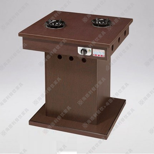 防火板火锅桌 餐厅4人位实木火锅餐桌 高品质电磁炉火锅桌 2015年新款