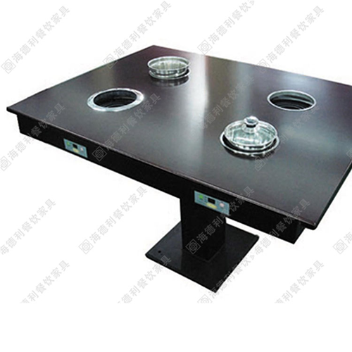 实木火锅桌 电磁炉嵌入火锅桌 小火锅电磁炉火锅桌 2015年新款上市