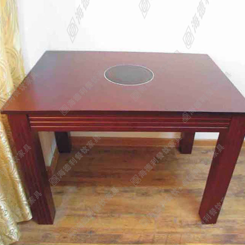 火锅店火锅桌子批发 自助火锅桌 实木火锅餐桌椅 实木火锅桌椅组合 实木火