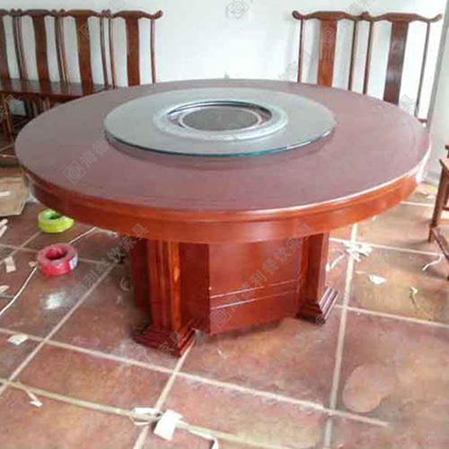 实木火锅桌定做 防火板火锅桌 火锅店家具 旋转火锅桌 火锅桌椅组合 火锅