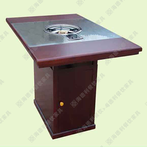 火锅店家具 实木火锅桌 不锈钢火锅桌 电磁炉火锅桌 涮涮锅烤涮一体桌 火