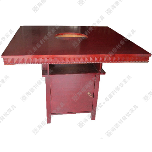 火锅餐桌椅 实木火锅餐桌 电磁炉火锅桌椅 自助火锅台 成都重庆火锅桌