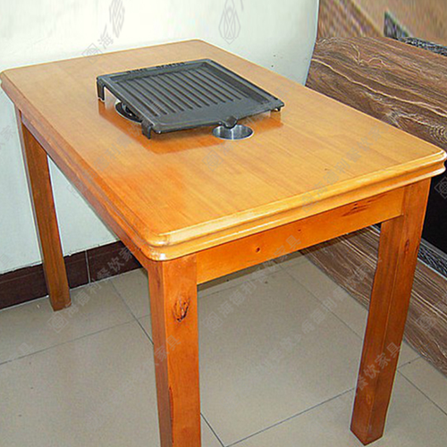 火锅店火锅烧烤一体桌多少钱一套 烤涮一体桌 火锅桌定制