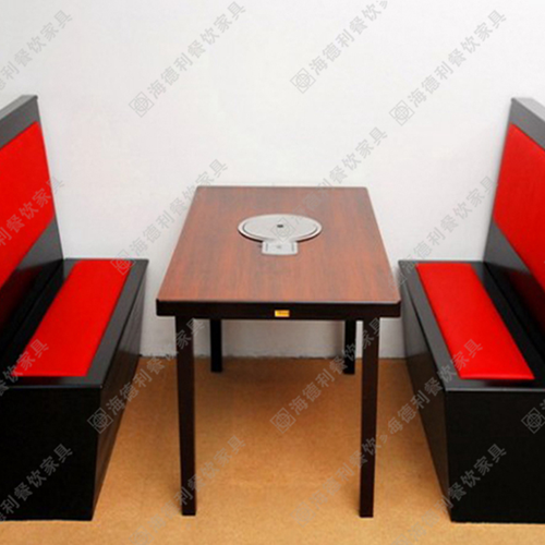 电磁炉火锅桌定做 火锅餐桌 火锅桌子 实木火锅桌椅