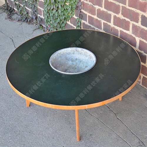 农家饭店自助火锅桌 石锅鱼火锅电磁炉餐桌 餐厅火锅桌