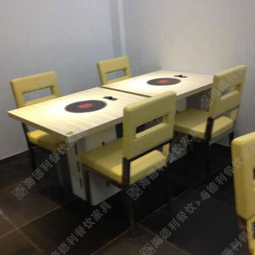 实木火锅餐桌 实木火锅桌子 实木火锅桌椅 火锅桌椅组合