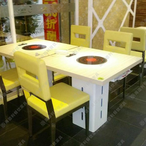 实木火锅桌 电磁炉火锅桌 无烟火锅桌 厂家新品上市
