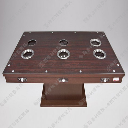 实木火锅桌 火锅电磁炉餐桌 小火锅电磁炉桌 火锅店家具