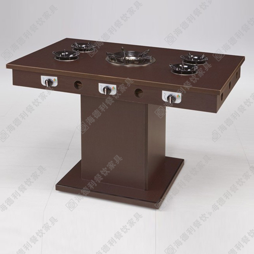 火锅餐桌定做 实木火锅餐桌椅直销 餐厅火锅桌椅厂家