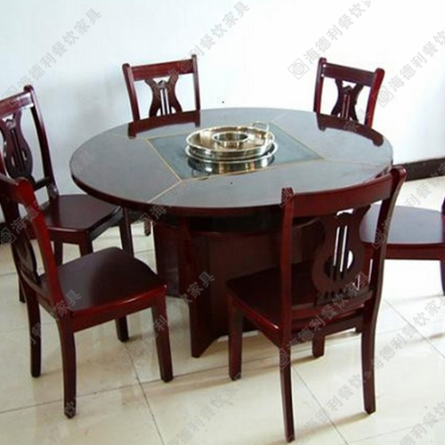 火锅实木专用桌 燃气灶火锅桌 防火板火锅桌定做