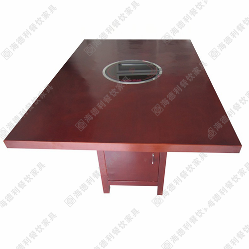 火锅桌 防火板火锅桌 全实木火锅桌 电磁炉火锅桌