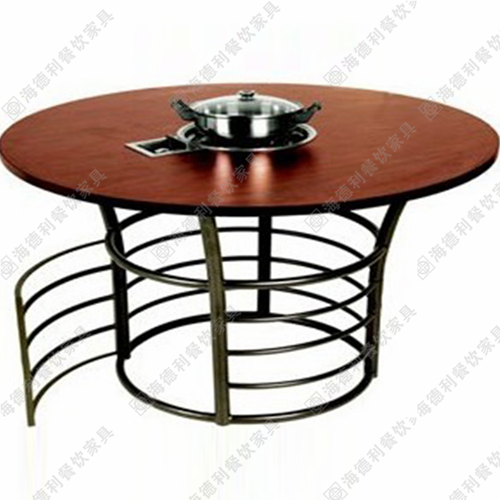 煤气灶实木火锅餐桌 燃气灶实木火锅餐桌 电磁炉实木火锅餐桌