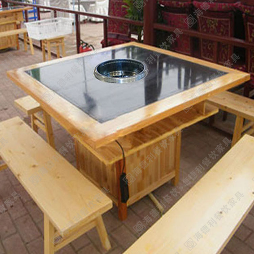 火锅桌用哪种材质最好 火锅店家具 实木火锅桌