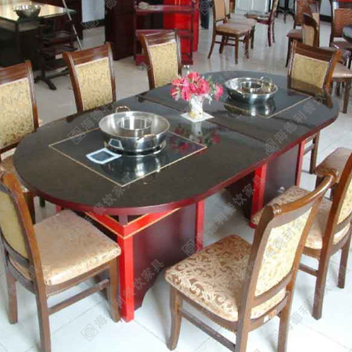 电磁炉火锅桌 电动火锅桌 自助折叠火锅餐桌