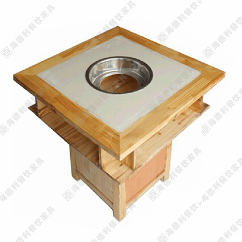 火锅店大理石火锅桌 餐厅电磁炉石英石火锅桌 酒店人造石火锅桌