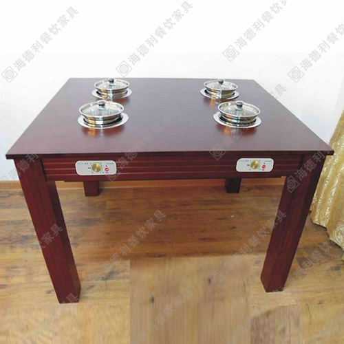 海德利厂家供应 实木家具 实木火锅桌