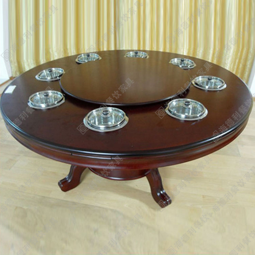 实木火锅桌厂家供应 实木火锅桌图片大