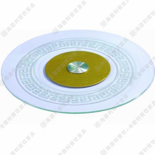 自动钢化玻璃转盘 高档遥控加线控餐桌火锅桌玻璃转盘