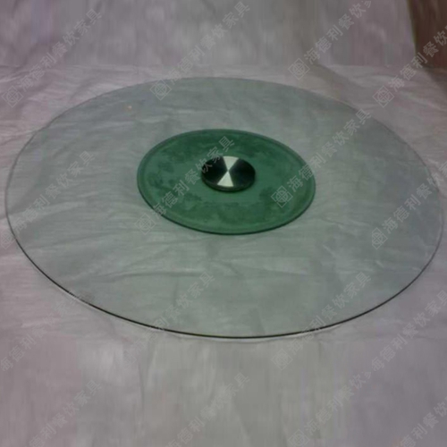 简约玻璃转盘 火锅餐厅餐桌时尚钢化玻璃转盘