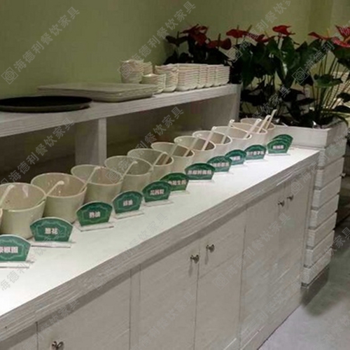 自助餐厅实木酱料台 多用型酒店餐厅火锅城实木酱料台定做