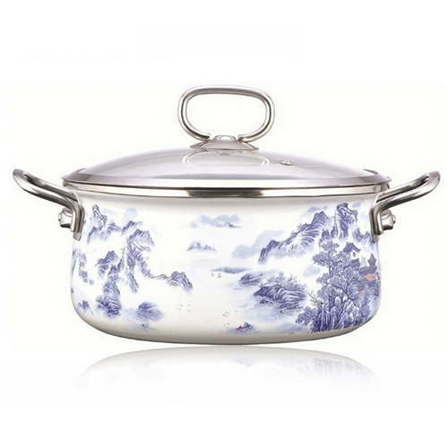 优质印花不锈钢汤锅 火锅桌配套汤锅款