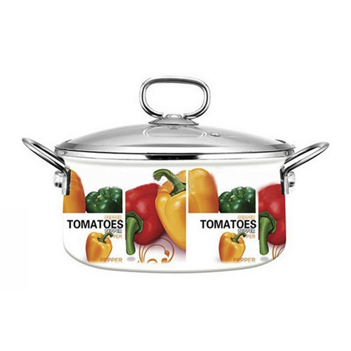 现代印花不锈钢汤锅 火锅桌配套汤锅厂