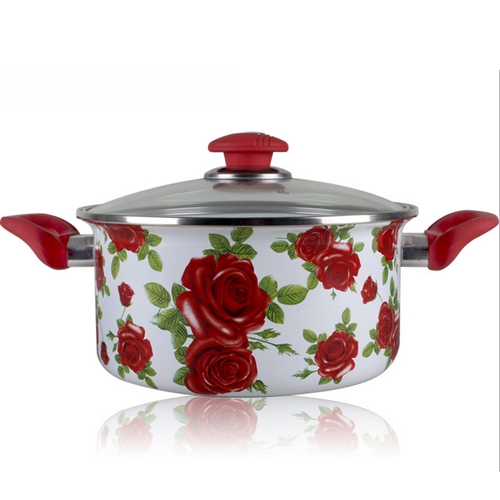 优质印花不锈钢汤锅 火锅桌配套汤锅样