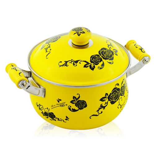 现代印花不锈钢汤锅 火锅桌配套汤锅厂